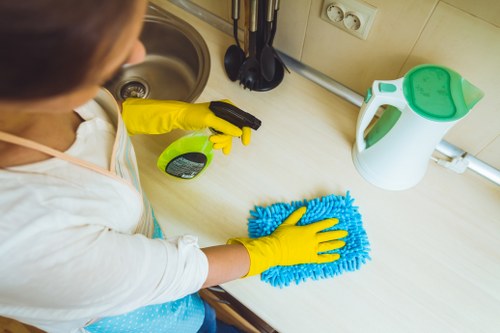 Local cleaners preparing a SE8 property for move-in or move-out