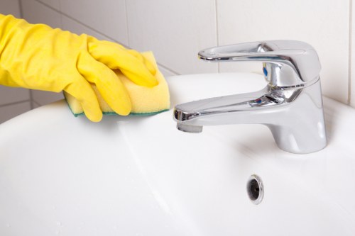 Kitchen deep cleaning during a move-out service in SE8