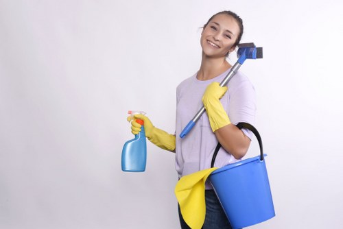 Local domestic cleaner preparing a SE8 property for a deep clean